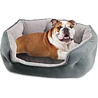 Canine Creations Gray Oval Cuddler Dog Bed