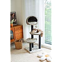 PetPals Group Tundra 4-Level Grey Cat Tree
