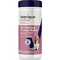 Vetnique Labs Oticbliss 60 Count Advanced Cleaning Ear Wipes for Dogs & Cats