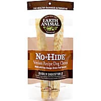 Earth Animal No-Hide Rolls Venison Recipe Large Natural Long-Lasting Rawhide Alternative Dog Chews