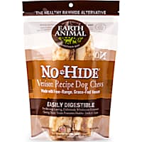 Earth Animal No-Hide Rolls Venison Recipe Medium Natural Long-Lasting Rawhide Alternative Dog Chews