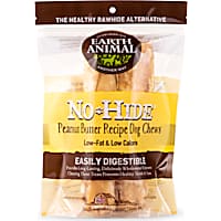 Earth Animal No-Hide Rolls Peanut Butter Recipe Medium Natural Long-Lasting Rawhide Alternative Dog Chews