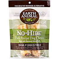 Earth Animal No-Hide Rolls Pork Recipe Small Natural Long-Lasting Rawhide Alternative Dog Chews