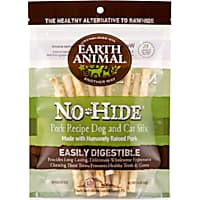 Earth Animal No-Hide Stix Pork Recipe Natural Long-Lasting Rawhide Alternative Dog & Cat Chews