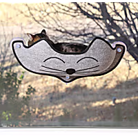 K&H Gray EZ Mount Window Bed Kitty Sill with Face