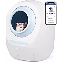 Casa Leo Leo's Loo Too Baby Blue Covered Automatic Self-Cleaning Cat Litter Box