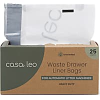 Casa Leo Leo's Loo Too Unscented Drawstring Waste Drawer Liners for Automatic Self-Cleaning Cat Litter Box