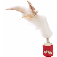 SmartyKat Instincts Sneaky Spinner USB Rechargeable Electronic Motion Cat Toy with Faux Fur Feather Teaser Tail