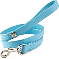Buckle-Down Disney Frozen 2 Light Blue PU Leather with Snowflake Embellishment Dog Leash