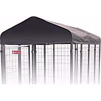 Lucky Dog Steel Grey VIlla Canopy Dog Kennel Cover