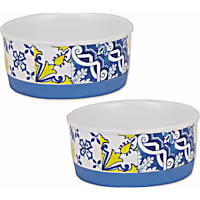 Bone Dry Portuguese Azulejos Pet Bowl