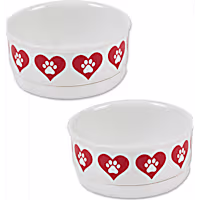 Bone Dry Heart Paw Pet Bowl