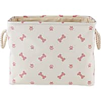 Bone Dry Rose Rectangle Polyester Pet Bin Paw-Bone