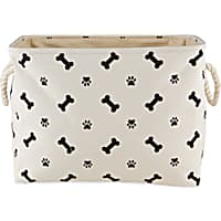 Bone Dry Black Rectangle Polyester Pet Bin Paw-Bone