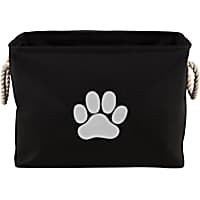 Bone Dry Black Rectangle Polyester Pet Bin Paw