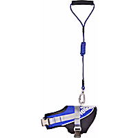 Dog Helios Blue Bark-Mudder Easy Tension 3M Reflective Endurance 2-in-1 Adjustable Dog Leash and Harness