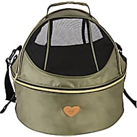 Pet Life Green 'Air-Venture' Dual-Zip Airline Approved Panoramic Circular Travel Pet Dog Carrier
