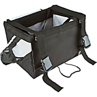 Pet Life Black Fur Cycle Collapsible Pet Dog Bicycle Bike Carrier With Inner Safety Leash