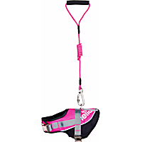 Dog Helios Pink Bark-Mudder Easy Tension 3M Reflective Endurance 2-in-1 Adjustable Dog Leash and Harness