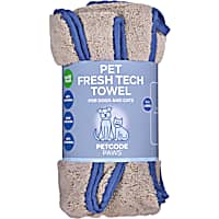 Petcode Paws Pet Fresh Tech Towel and Blanket  Sand Beige with Sky Blue Trim