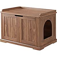 UniPaws Cat Litter Box Enclosure in Walnut