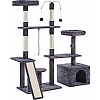 Topeakmart Multilevel Plush Cat Tree Play Center