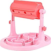 Piggy Poo and Crew Pink Adjustable Height Slow Feeder Bowl