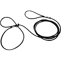 Piggy Poo and Crew Black Adjustable Pet Harness and Leash