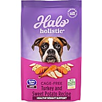 Halo Holistic Complete Digestive Health Grain & Cage-Free Turkey and Sweet Potato Recipe, Adult Formula Dry Dog Food