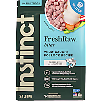 Instinct Frozen Raw Bites Grain Free Wild-Caught Alaskan Pollock Recipe Dog Food