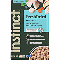 Instinct Freeze Dried Raw Meals Grain Free Wild-Caught Alaskan Pollock Recipe Dog Food
