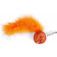 Leaps & Bounds Feather Boa Balls Assorted Colors Cat Toy