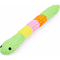 Leaps & Bounds Green Crochet Snake Cat Toy