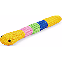 Leaps & Bounds Yellow Crochet Snake Cat Toy