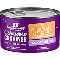 Stella & Chewy's Carnivore Cravings Savory Shreds Cage-Free Chicken & Grass-Fed Beef Recipe Wet Cat Food