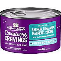 Stella & Chewy's Carnivore Cravings Purrfect Pate Salmon, Tuna & Mackerel Recipe Wet Cat Food