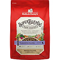 Stella & Chewy's SuperBlends Raw Coated Wholesome Grains Cage-Free Chicken & Wild-Caught Salmon Recipe Dry Puppy Food