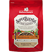 Stella & Chewy's SuperBlends Raw Coated Wholesome Grains Grass-Fed Beef, Beef Liver & Lamb Recipe Dry Dog Food