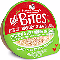 Stella & Chewy's Lil Bites Chicken & Duck Dinner in Broth Savory Dog Stews for Small Breeds