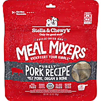 Stella & Chewy's Freeze Dried Raw Purely Pork Meal Mixer High Protein Dry Dog Food Topper