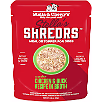 Stella & Chewy's Shredrs Cage Free Chicken & Duck Recipe in Broth Wet Dog Food