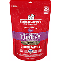 Stella & Chewy's Freeze Dried Raw Dinner Patties High Protein Tantalizing Turkey Recipe Dry Dog Food