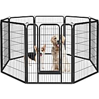 Topeakmart 8-Panel Metal Dog Wire Playpen for Outdoor Indoor