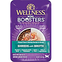 Wellness Bowl Boosters Flaked Tuna & Shrimp Recipe in Broth Healthy Topper Wet Cat Food