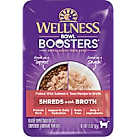 Wellness Bowl Boosters Flaked Salmon & Tuna Recipe in Broth Healthy Topper Wet Cat Food