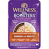 Wellness Bowl Boosters Shredded Boneless Chicken Recipe in Broth Healthy Topper Wet Cat Food