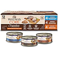 Wellness CORE Signature Selects Natural Canned Grain Free Shredded Poultry Selection Cat Food Variety Pack
