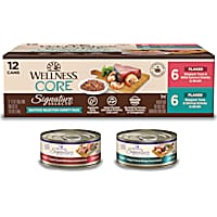 Wellness CORE Signature Selects Natural Canned Grain Free Flaked Seafood Selection Cat Food Variety Pack