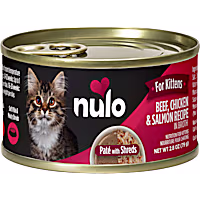 Nulo Pate with Shreds Beef, Chicken & Salmon Wet Kitten Food