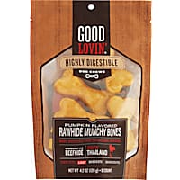 Good Lovin' Pumpkin-Flavored Rawhide Bones Dog Treats